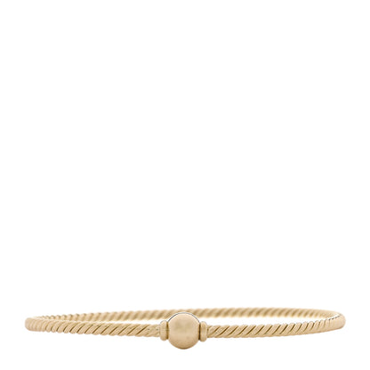 David Yurman 18K Yellow Gold 7mm Solari Station Bracelet 1 of 5