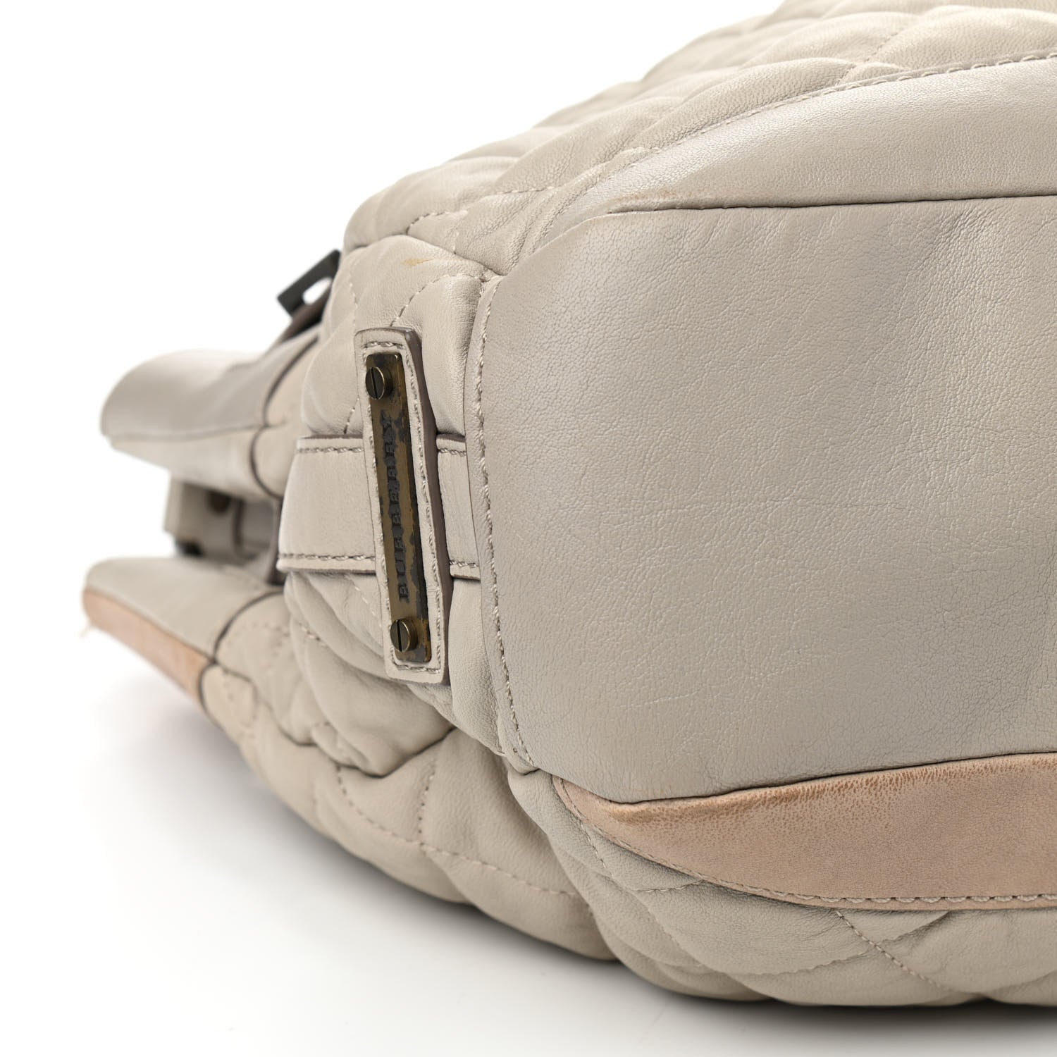 Burberry Lambskin Quilted Medium Enmore Hobo Beige 10 of 16