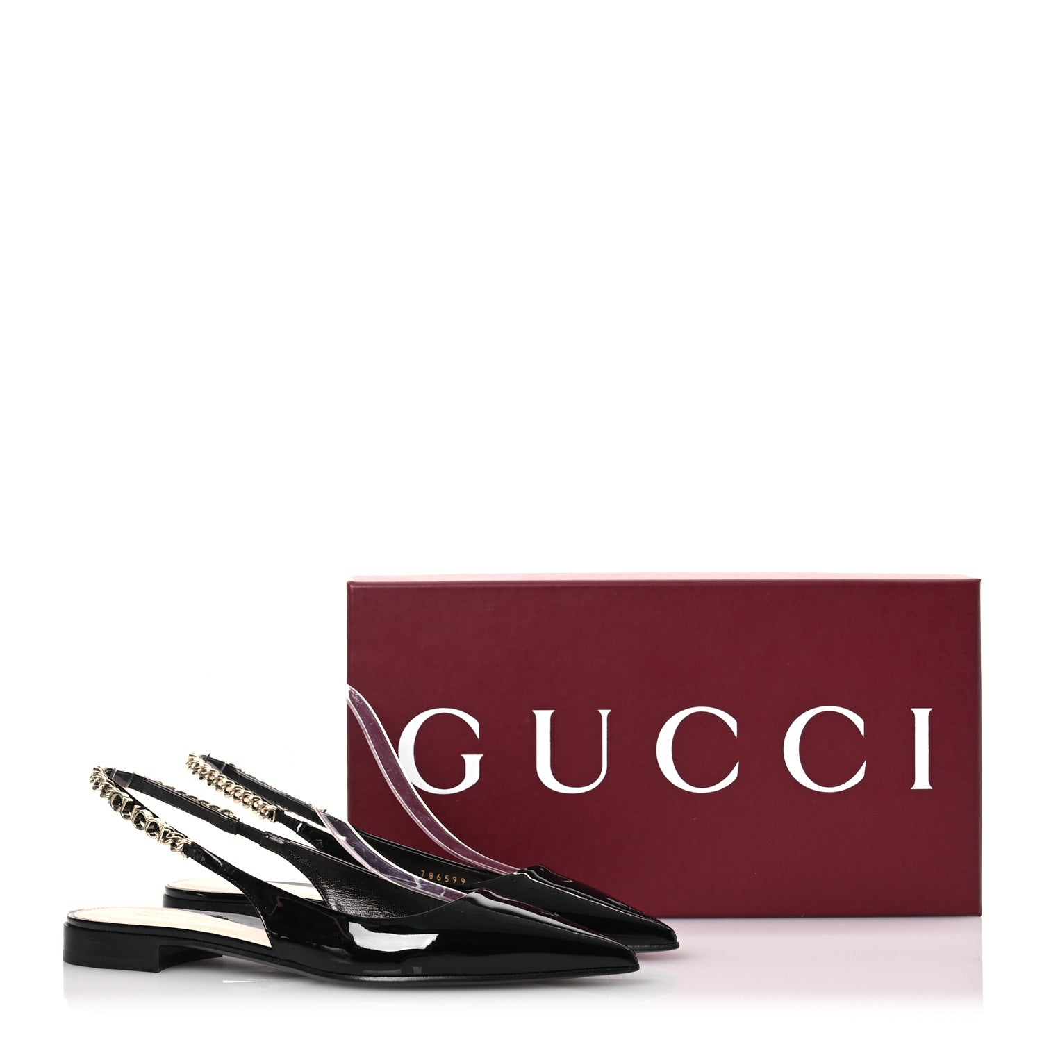 Gucci Patent Signoria Ballet Slingback Ballet Flat 37 Black 10 of 10