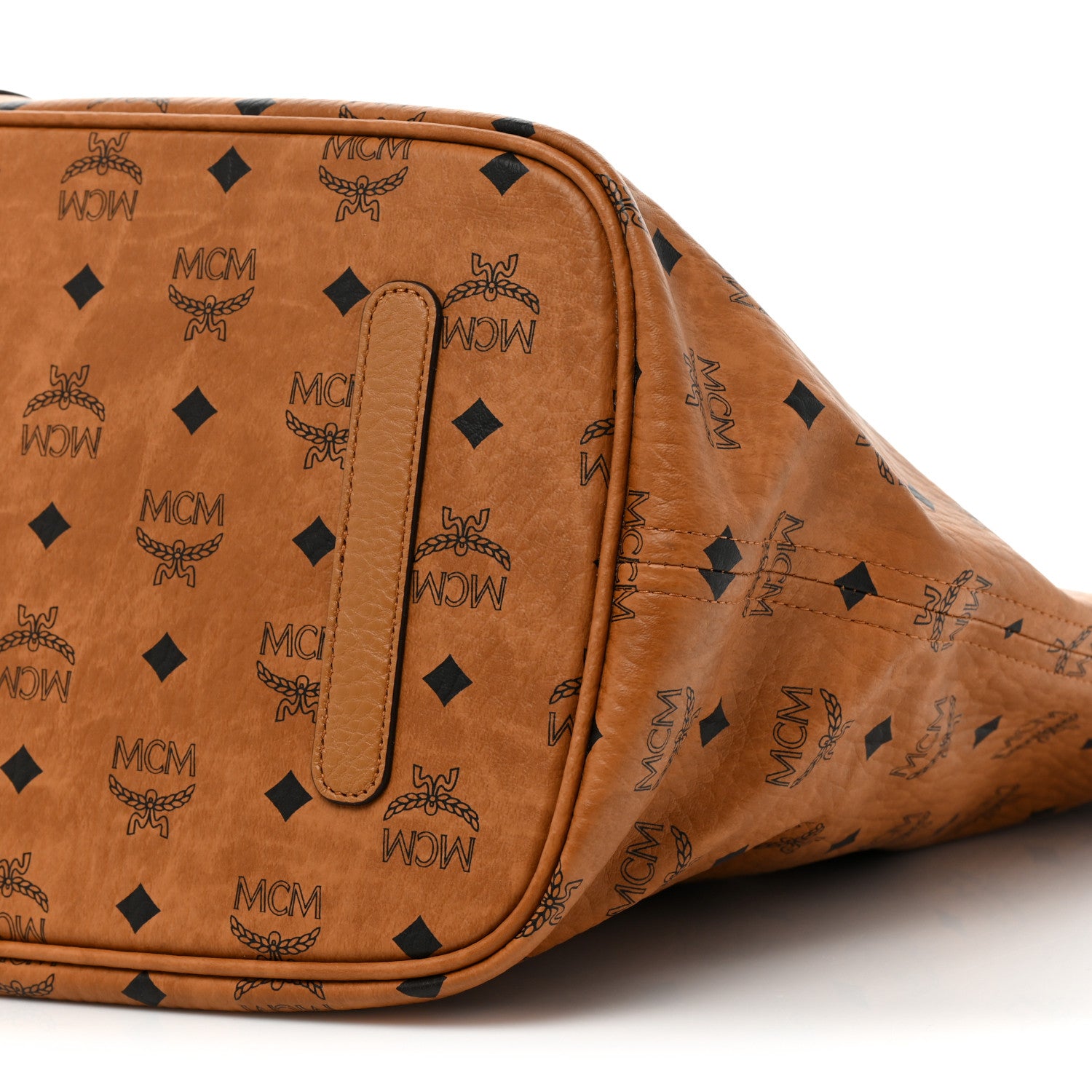 MCM Visetos Large Liz Reversible Shopper Tote Cognac 11 of 12