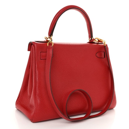Hermes Togo Kelly Retourne 28 Rouge Casaque 3 of 12
