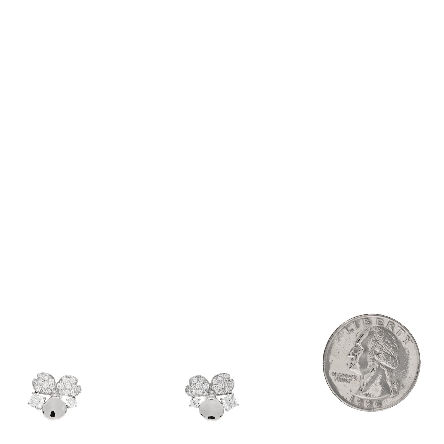 Tiffany Platinum Diamond Paper Flowers Cluster Earrings 2 of 4