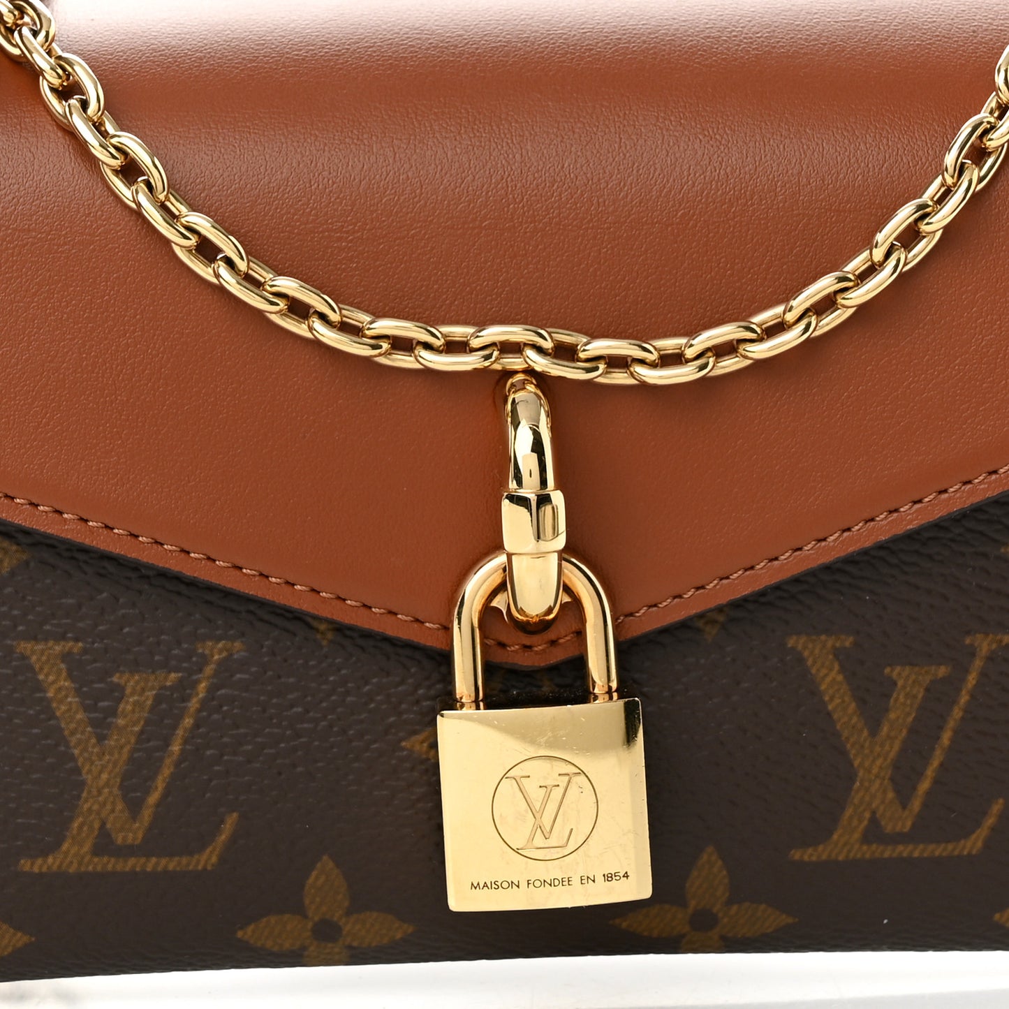 Monogram Padlock On Strap Caramel
