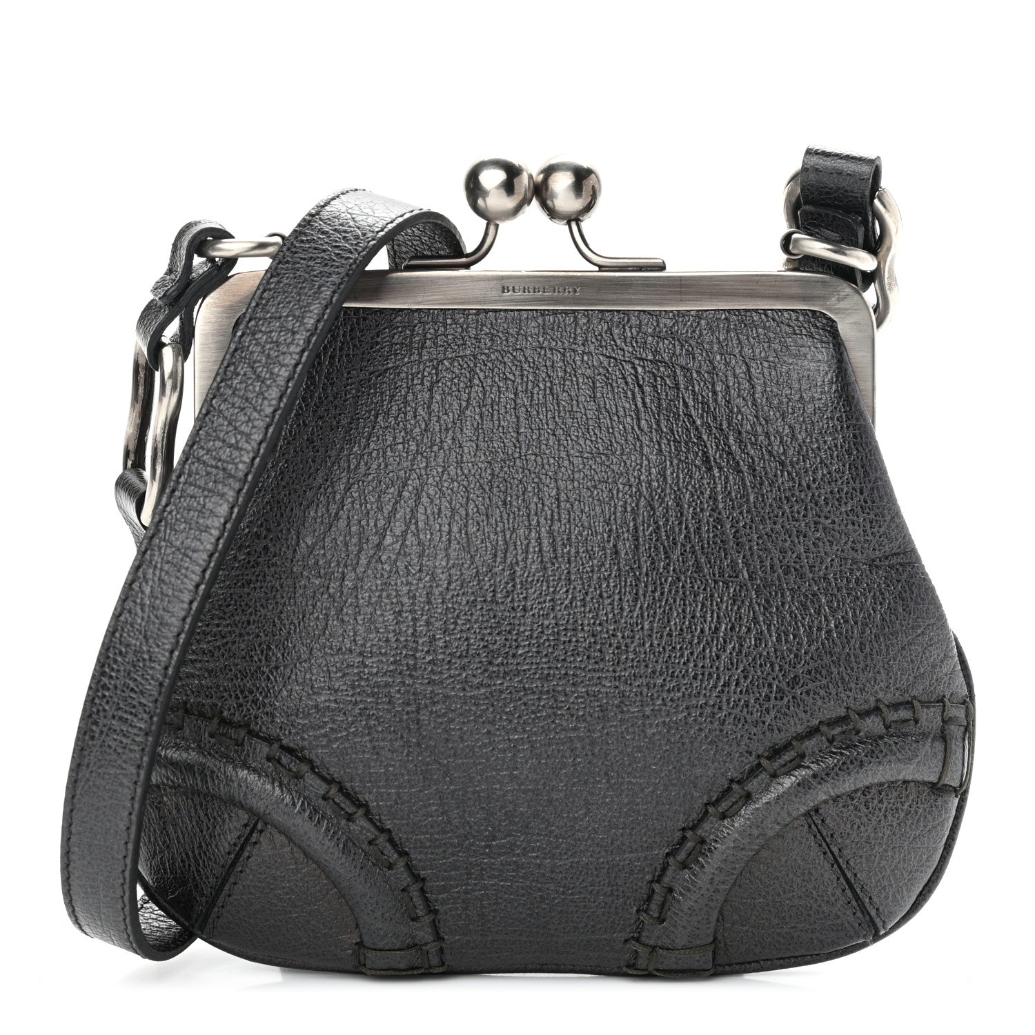 Burberry Goatskin Frame Crossbody Bag Grey 1 of 12