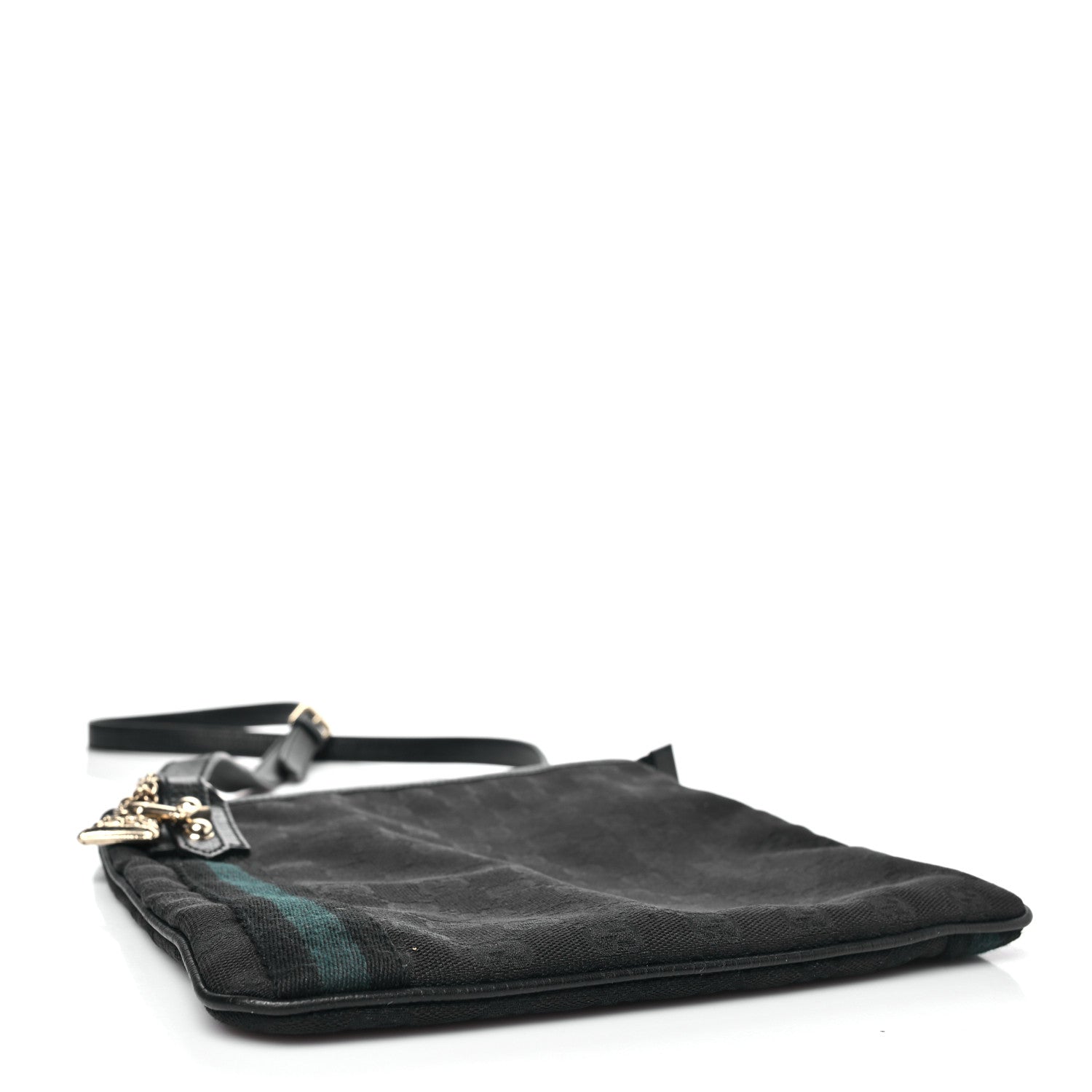 Gucci Monogram Web Jolicoeur Charms Messenger Bag Black 4 of 10