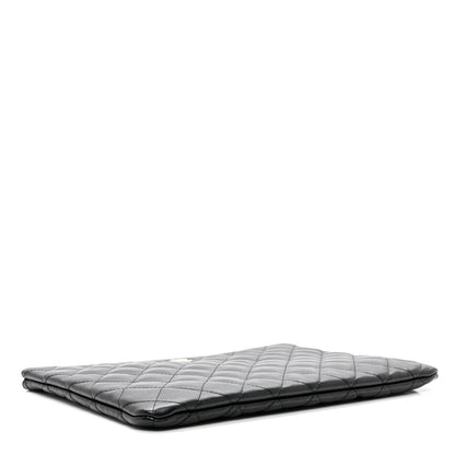 Chanel Lambskin Quilted Medium Cosmetic Case Black 3 of 10