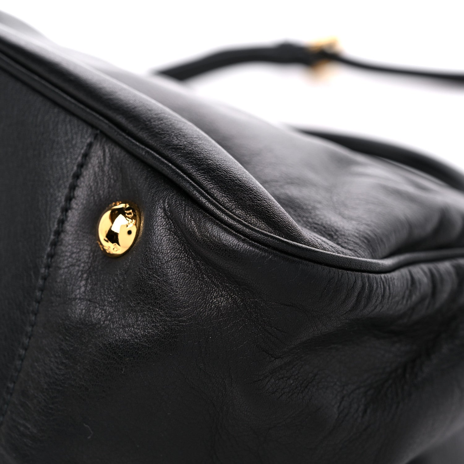 Prada Soft Calf Bow Tote Black 10 of 11
