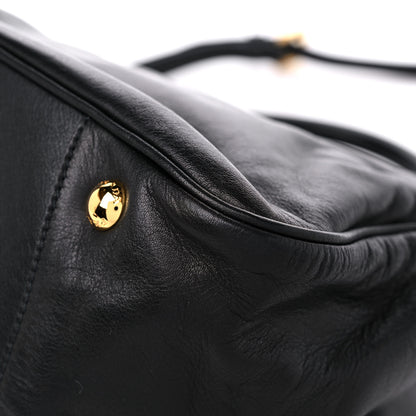 Prada Soft Calf Bow Tote Black 10 of 11