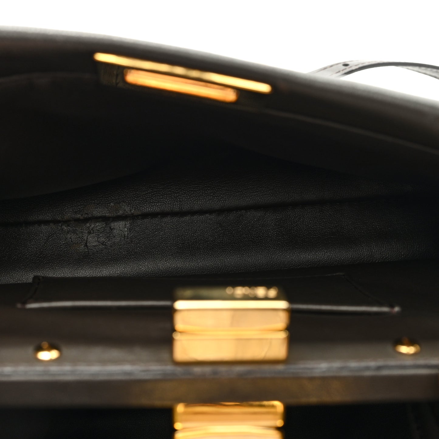 Nappa Mini Peekaboo Iconic Satchel Carbone