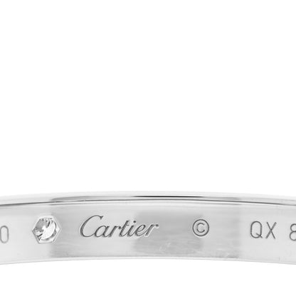 Cartier 18K White Gold 4 Diamond LOVE Bracelet 18 3 of 7
