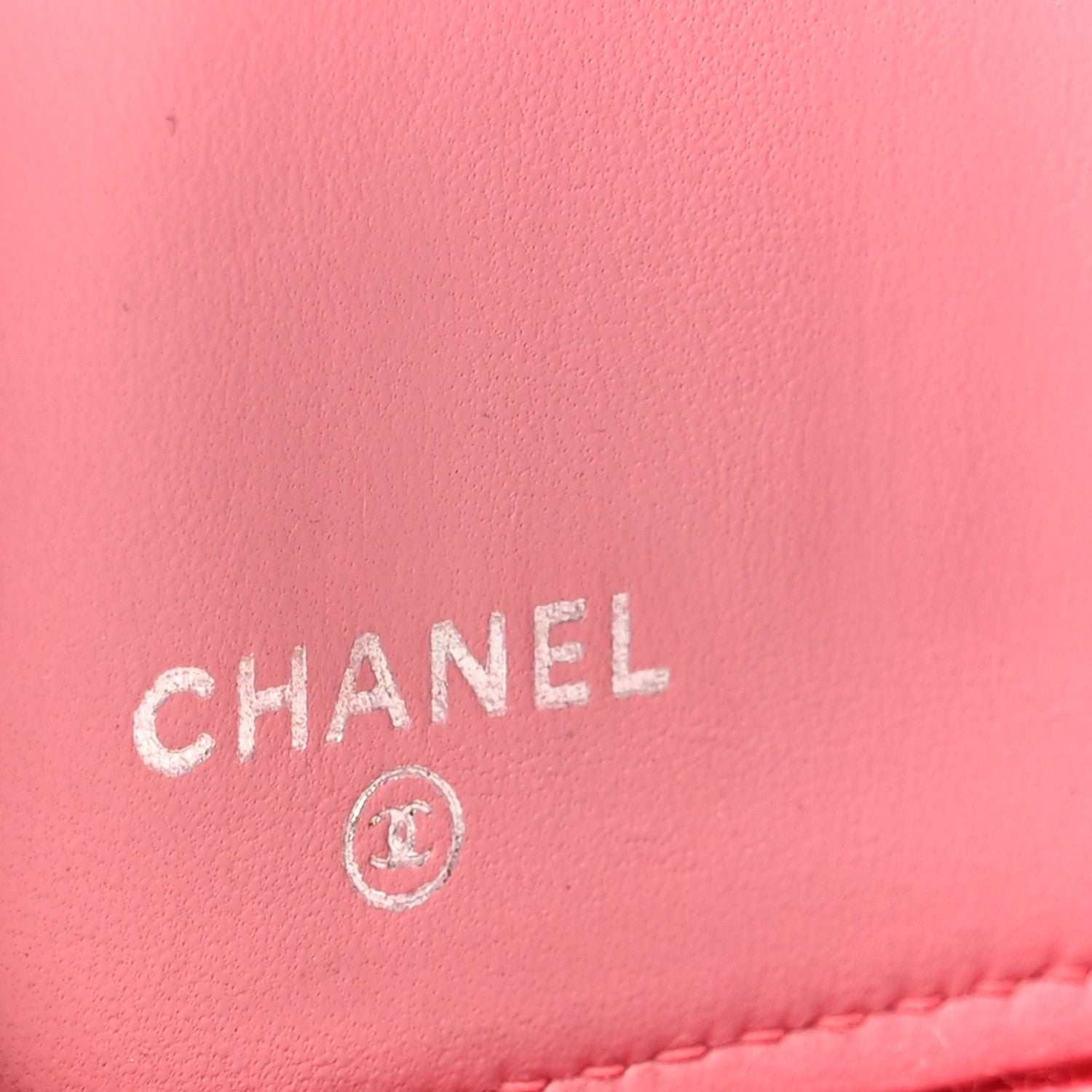 Chanel Lambskin Camellia Embossed Zip Around Organizer Wallet Pink 6 of 11