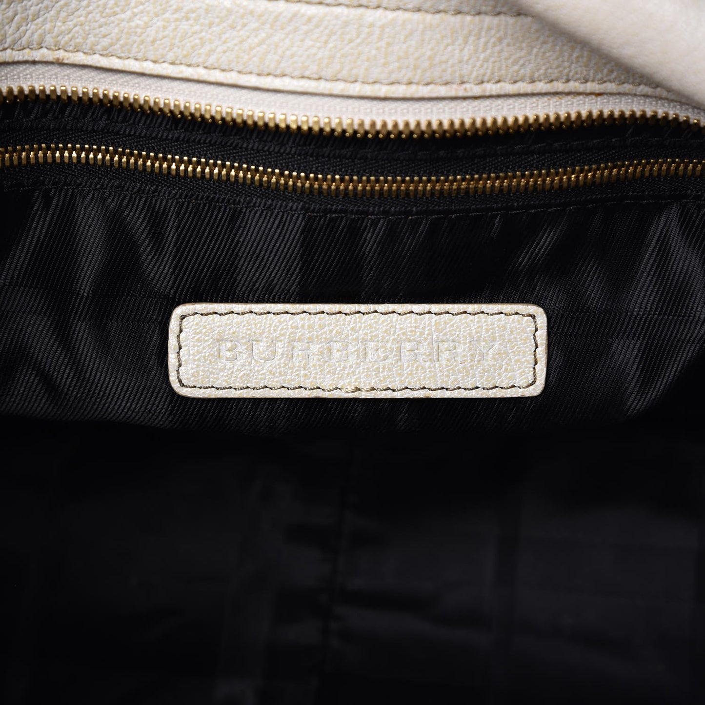 Grainy Calfskin Medium Landscape Tote Alabaster