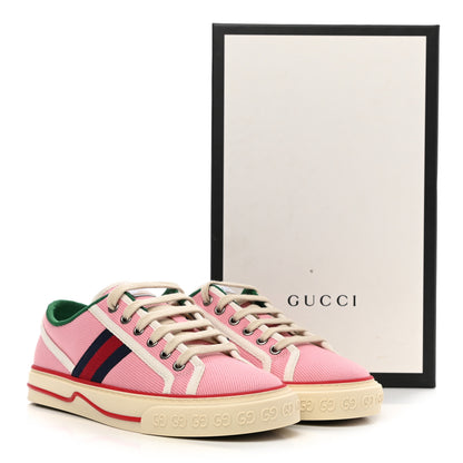 Gucci Canvas Web Womens 1977 Tennis Sneakers 38.5 Wild Rose Mystic White 8 of 8