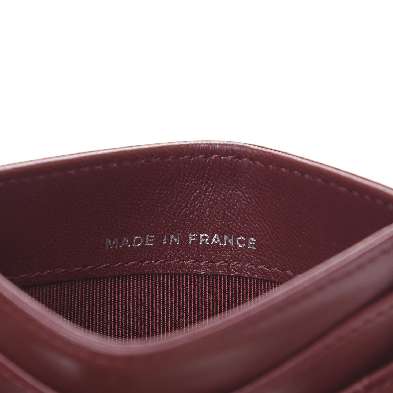 Chanel Lambskin Quilted Card Holder Burgundy 6 of 11