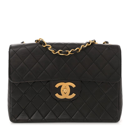 Chanel Lambskin Quilted Jumbo Single Flap Black 1 of 11