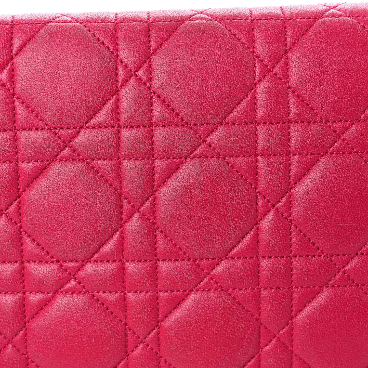 Christian Dior Lambskin Cannage Miss Dior Promenade Pouch Fuchsia 24 of 24