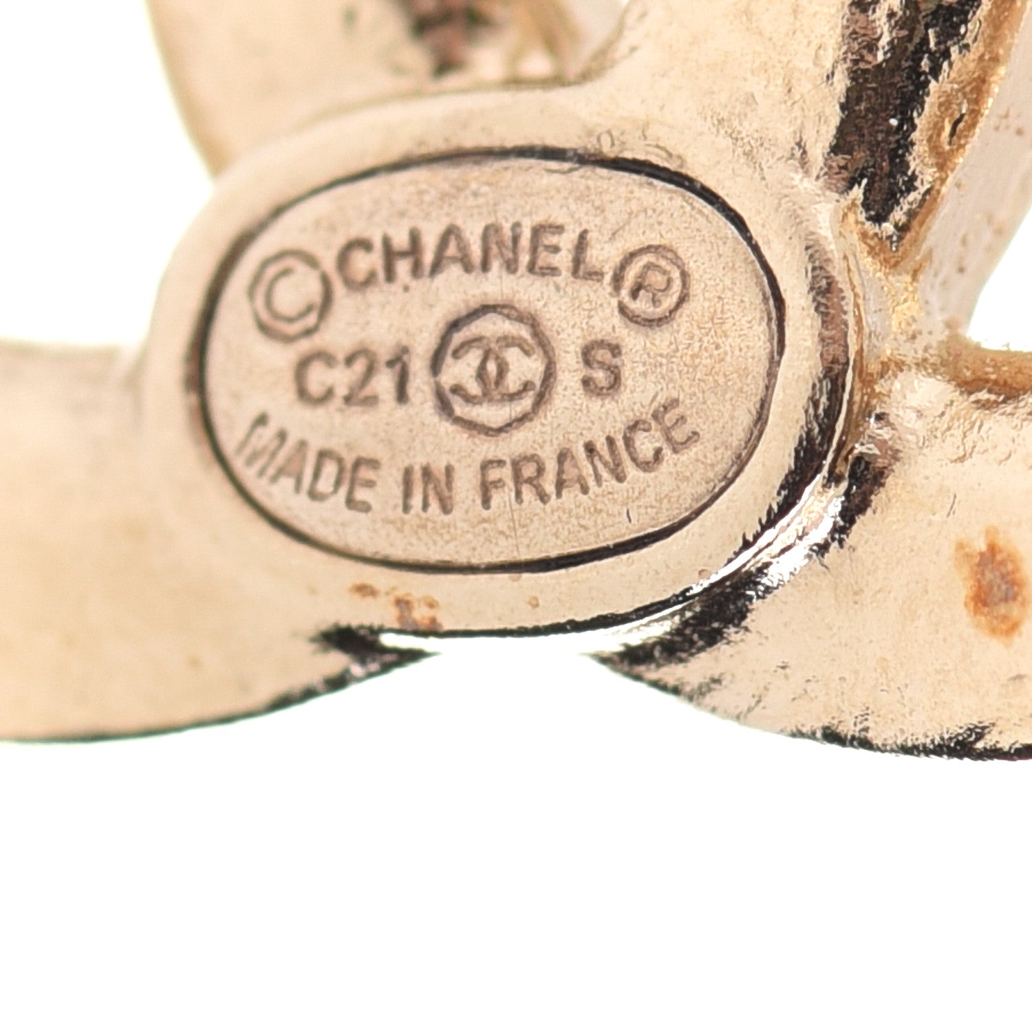 Chanel Crystal CC Starfall Earrings Gold 4 of 5