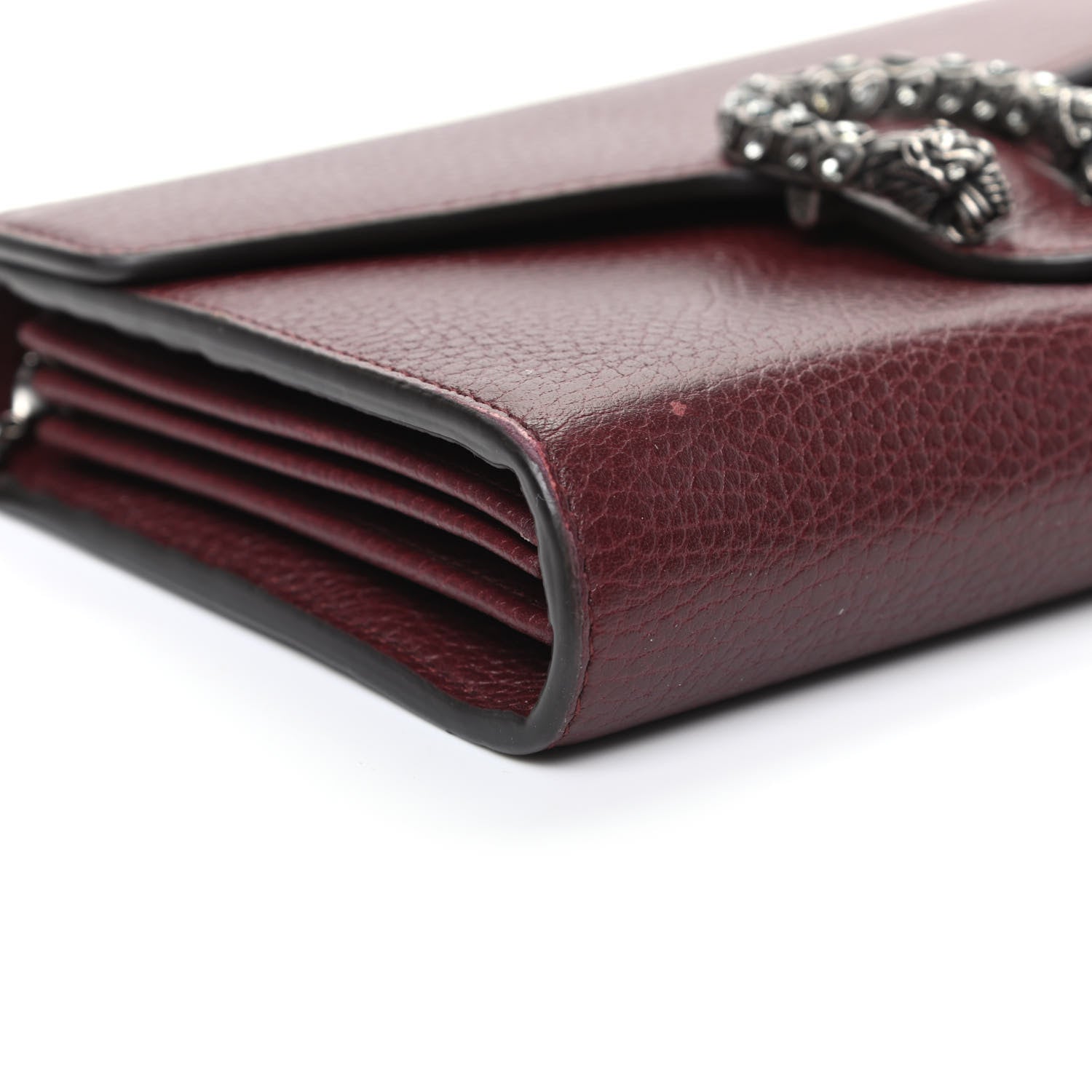 Gucci Dollar Calfskin Crystal Mini Dionysus Chain Wallet Vintage Bordeaux 8 of 9