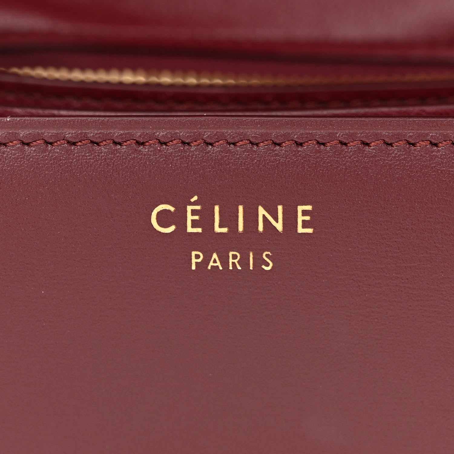 Celine Box Calfskin Small Classic Box Flap Bag Burgundy 6 of 13