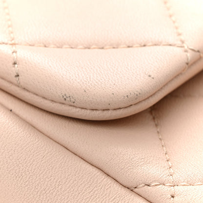 Chanel Lambskin Quilted Resin Bi-Color Chain Flap Bag Light Beige 14 of 15