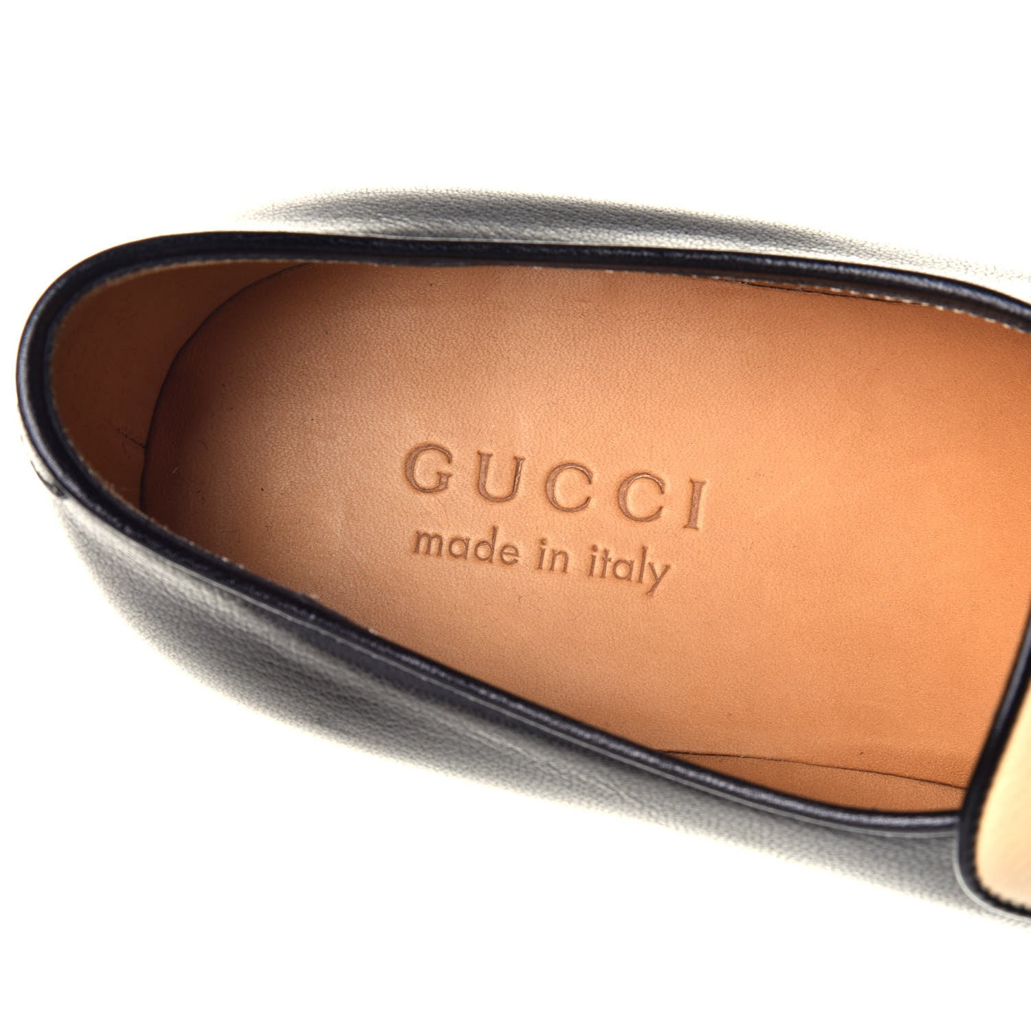 Gucci Goatskin Web Interlocking G Mens Horsebit Mid Heel Loafers 7.5 Black Burro 7 of 8