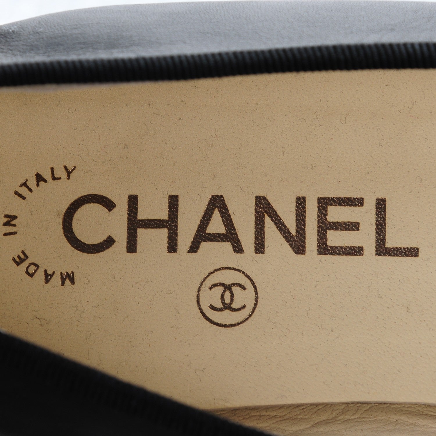 Chanel Lambskin Cap Toe CC Ballerina Flats 42 Black 7 of 11