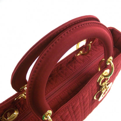 Christian Dior Nylon Cannage Large Lady Dior Red 5 of 8
