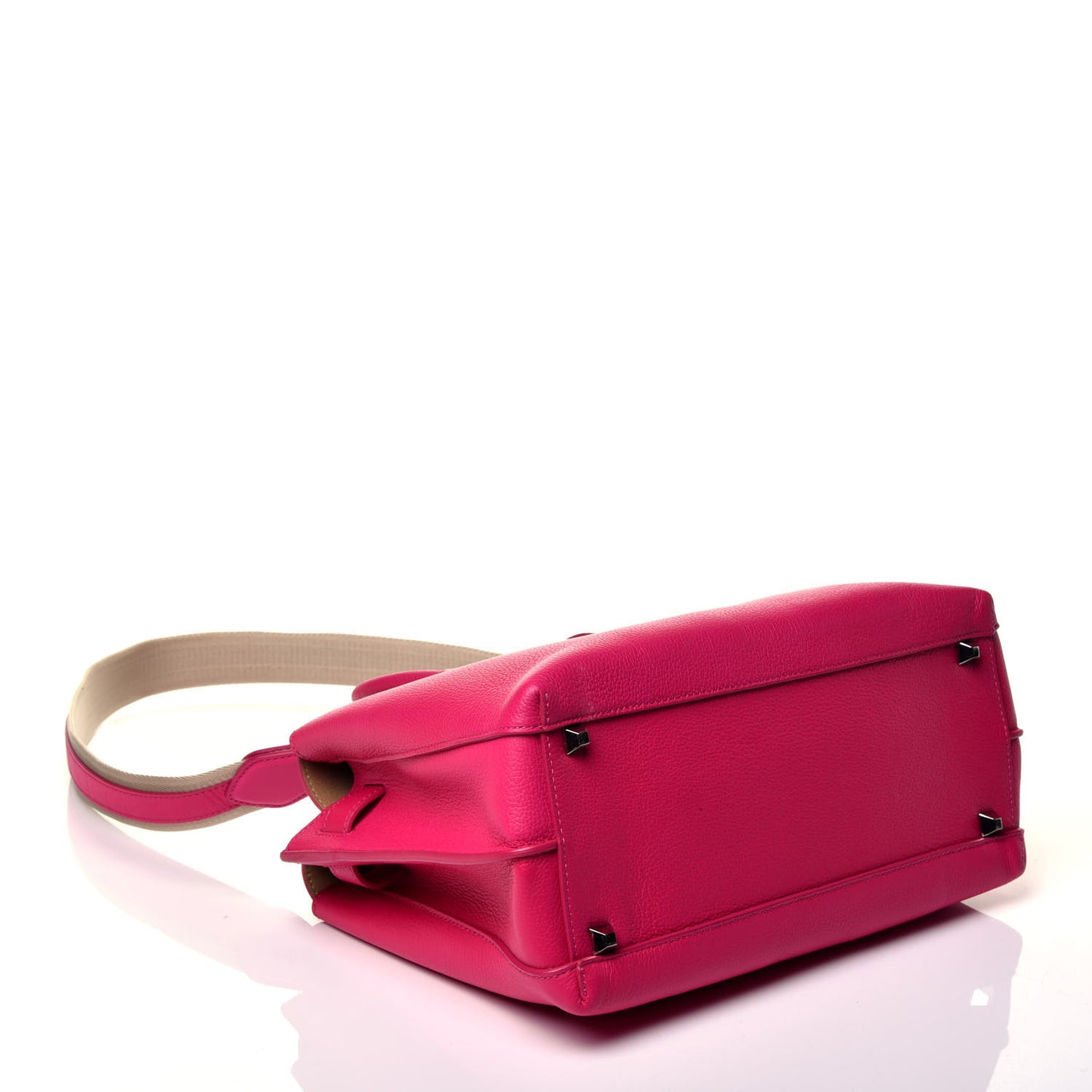 Grained Calfskin Medium Milla Tote Beetroot Pink