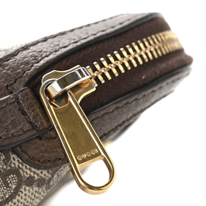 Gucci GG Supreme Monogram Textured Calfskin Web Medium Ophidia Cosmetic Case Beige Ebony New Acero 9 of 9