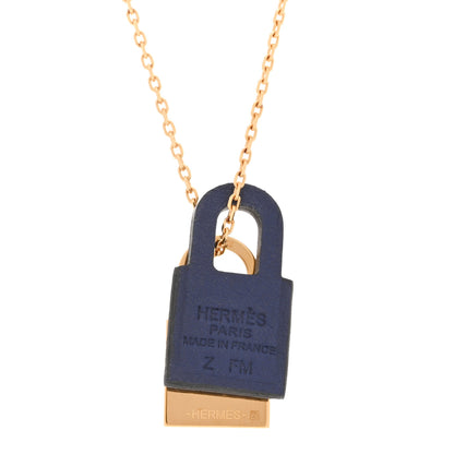 Hermes Swift O'Kelly Pendant Necklace Deep Blue 5 of 7