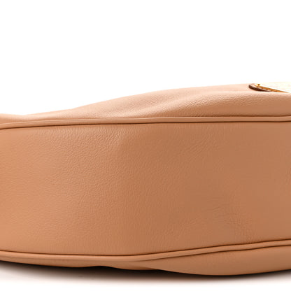 Prada Soft Grain Calfskin Large Demi-Lune Shoulder Bag Naturale 8 of 9