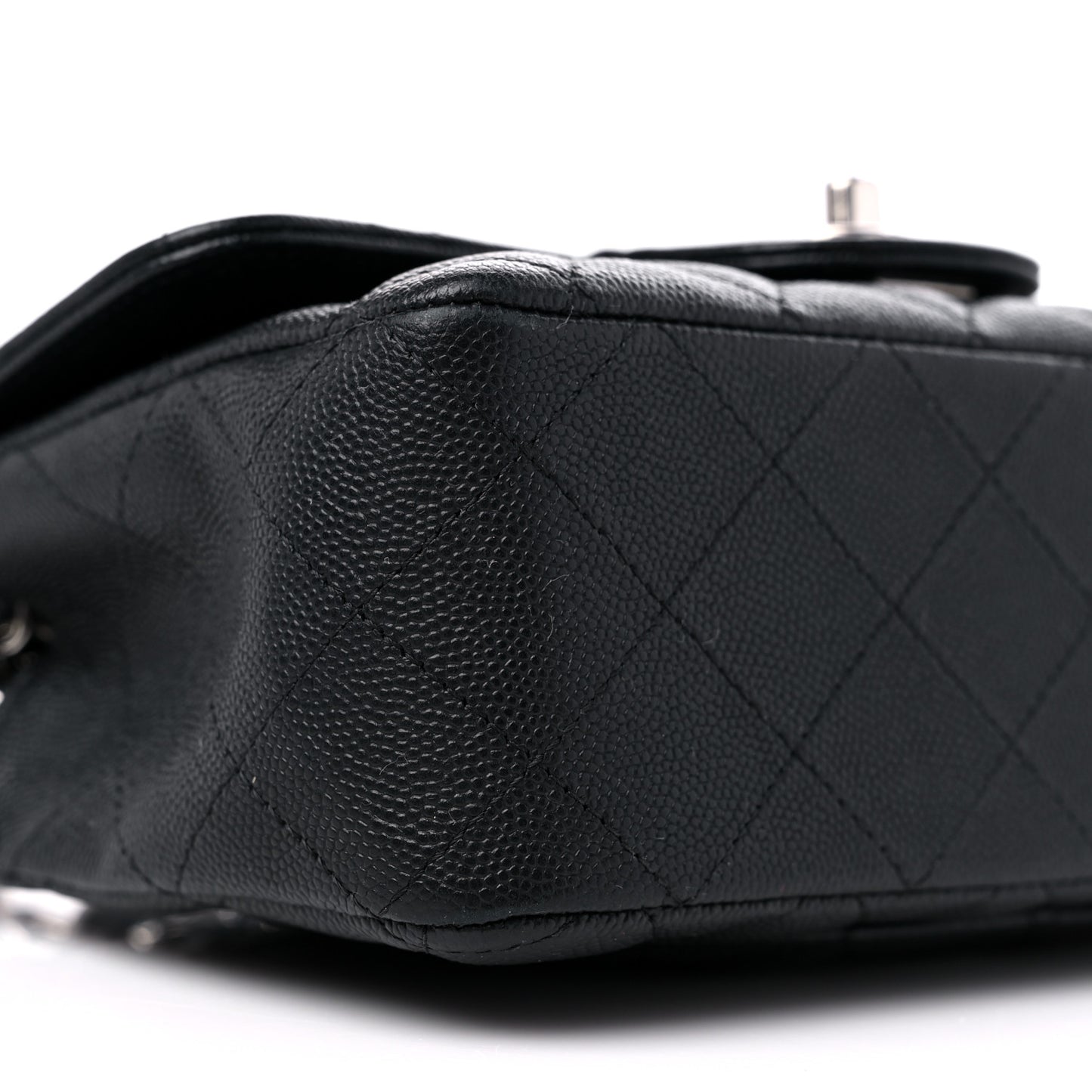 Caviar Quilted Mini Rectangular Flap Black