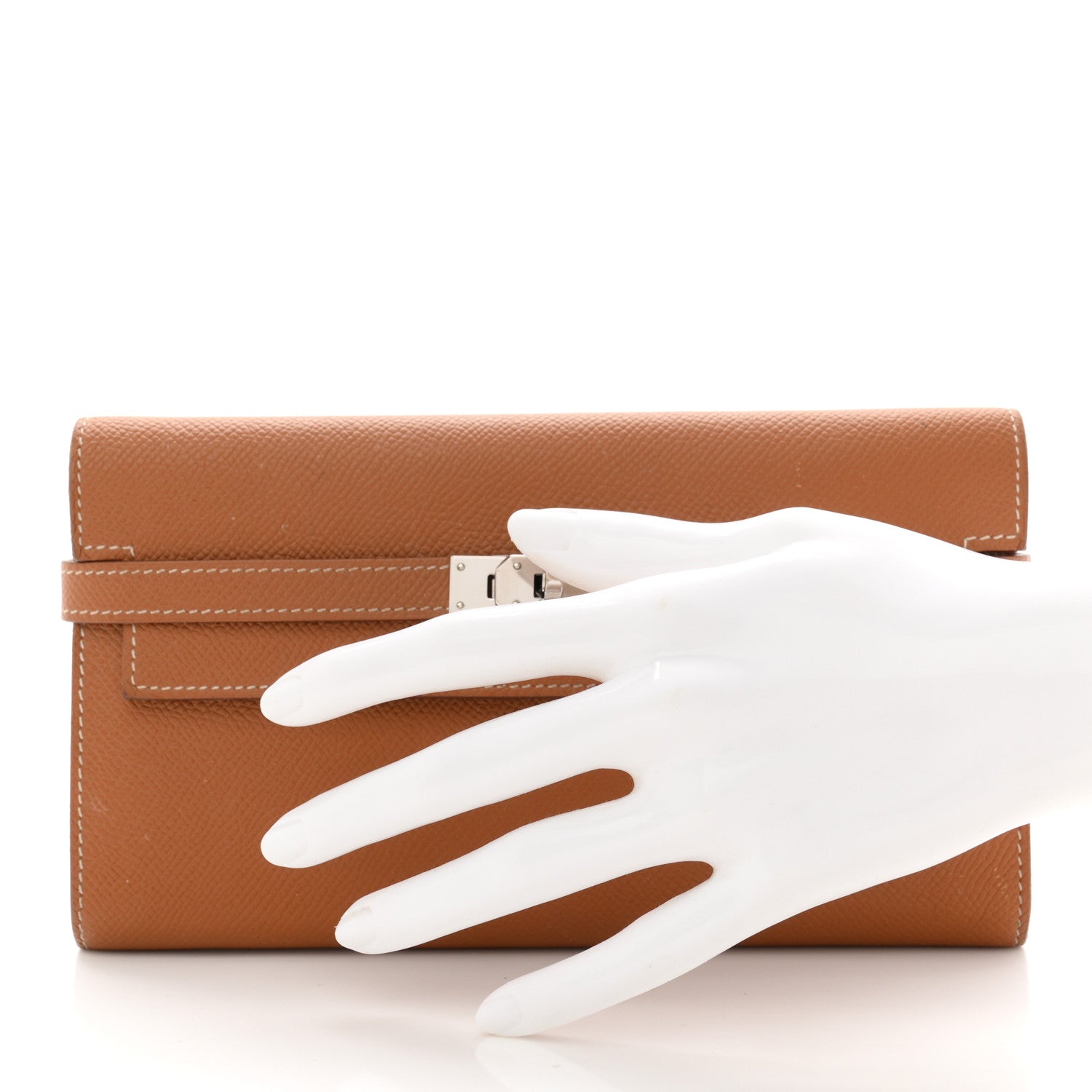 Hermes Epsom Kelly Longue Wallet Gold 2 of 7