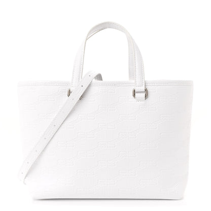 Balenciaga Coated Canvas BB Monogram Small Signature East West Shopper Bag White 1 of 10