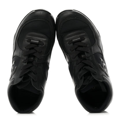 Chanel Lambskin Fabric CC Uniform Sneakers 39 Black 2 of 8
