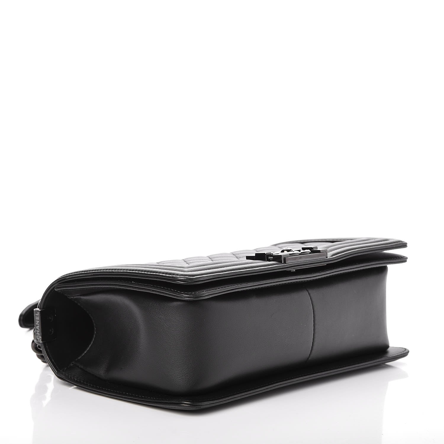 Chanel Calfskin Quilted Medium Boy Flap So Black 4 of 9