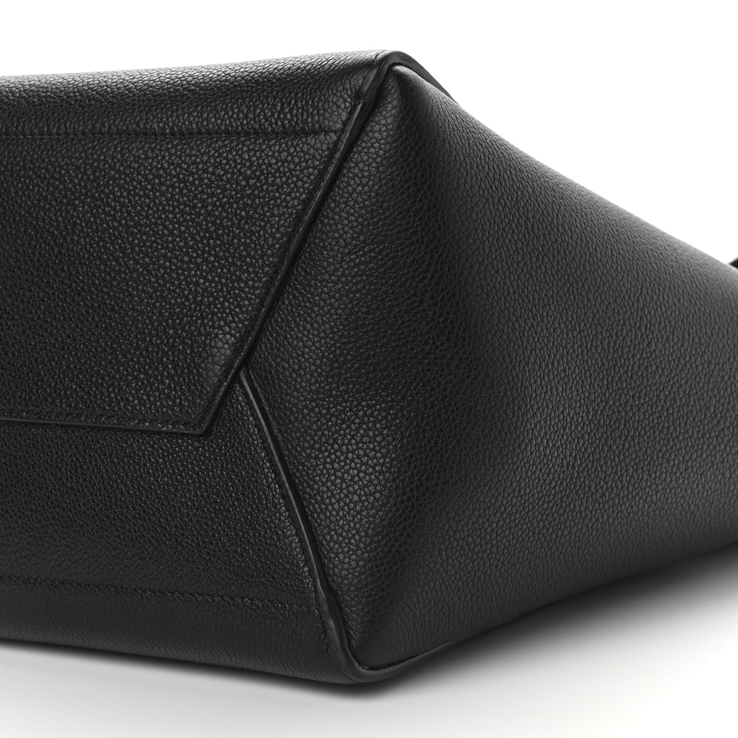 Soft Grained Calfskin Sangle Bucket Bag Black