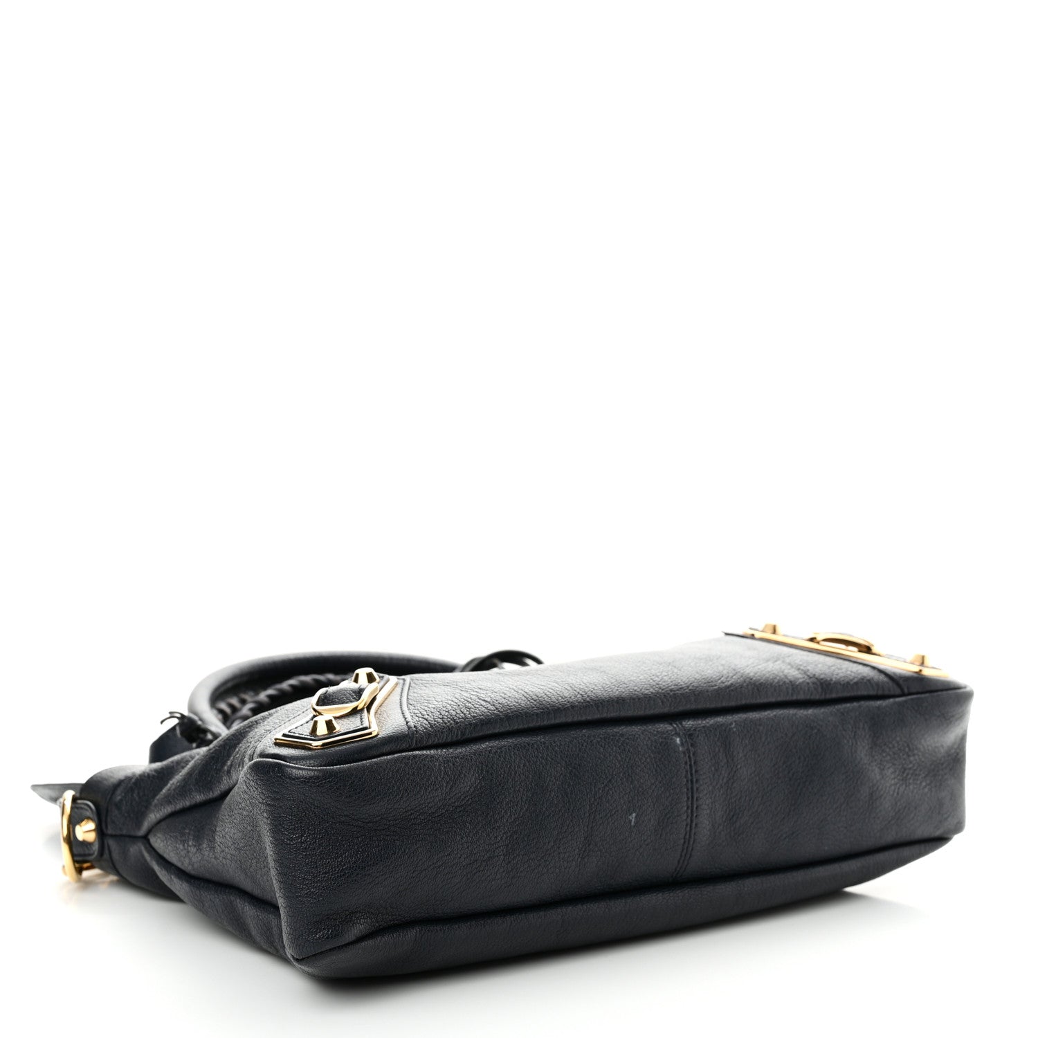 Balenciaga Chevre Gold Metallic Edge Hardware Town Bleu Nuit Dark Sea 5 of 14