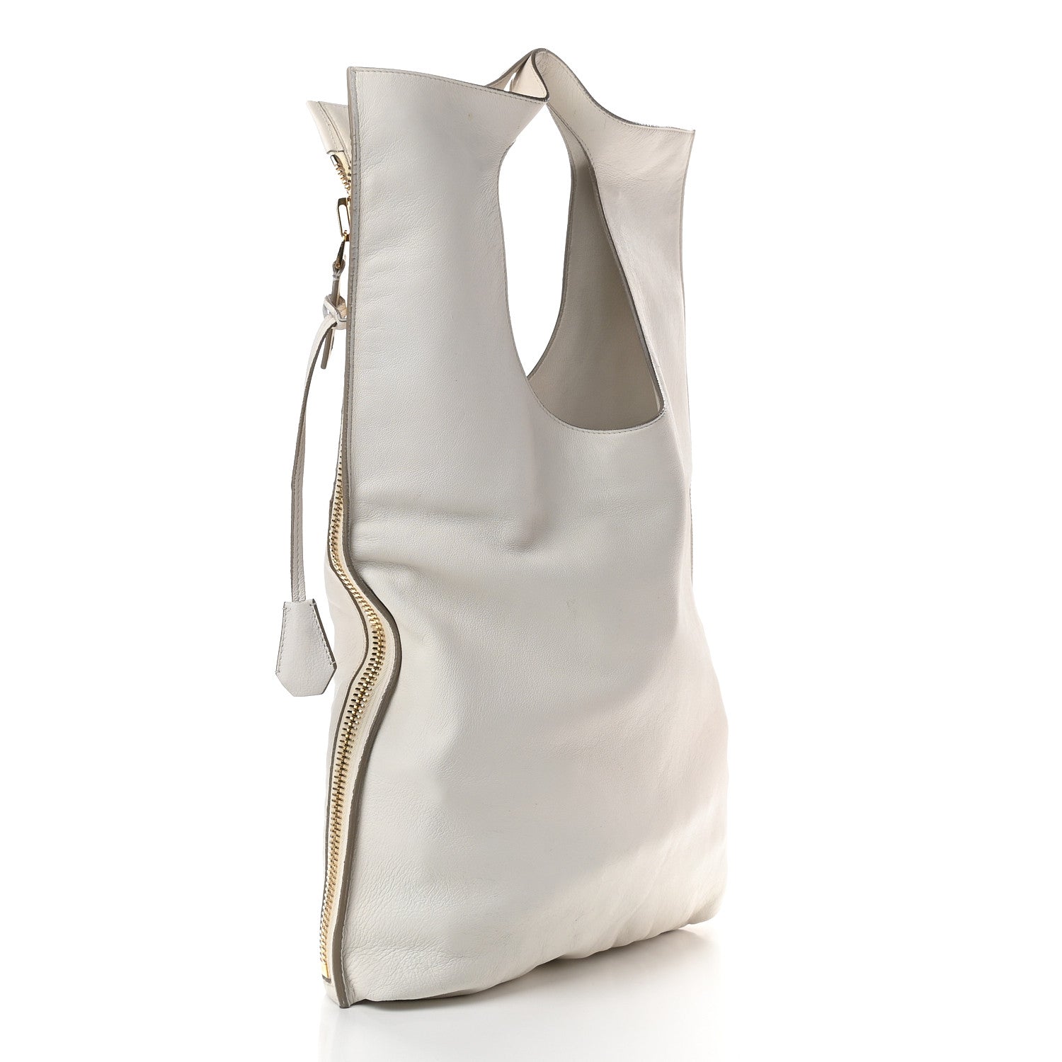 Tom Ford Ramskin Small Alix Padlock Zip Shoulder Bag White 4 of 9