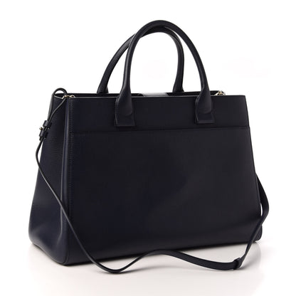 Chanel Grained Calfskin Medium Neo Executive Shopper Tote Navy 3 of 8