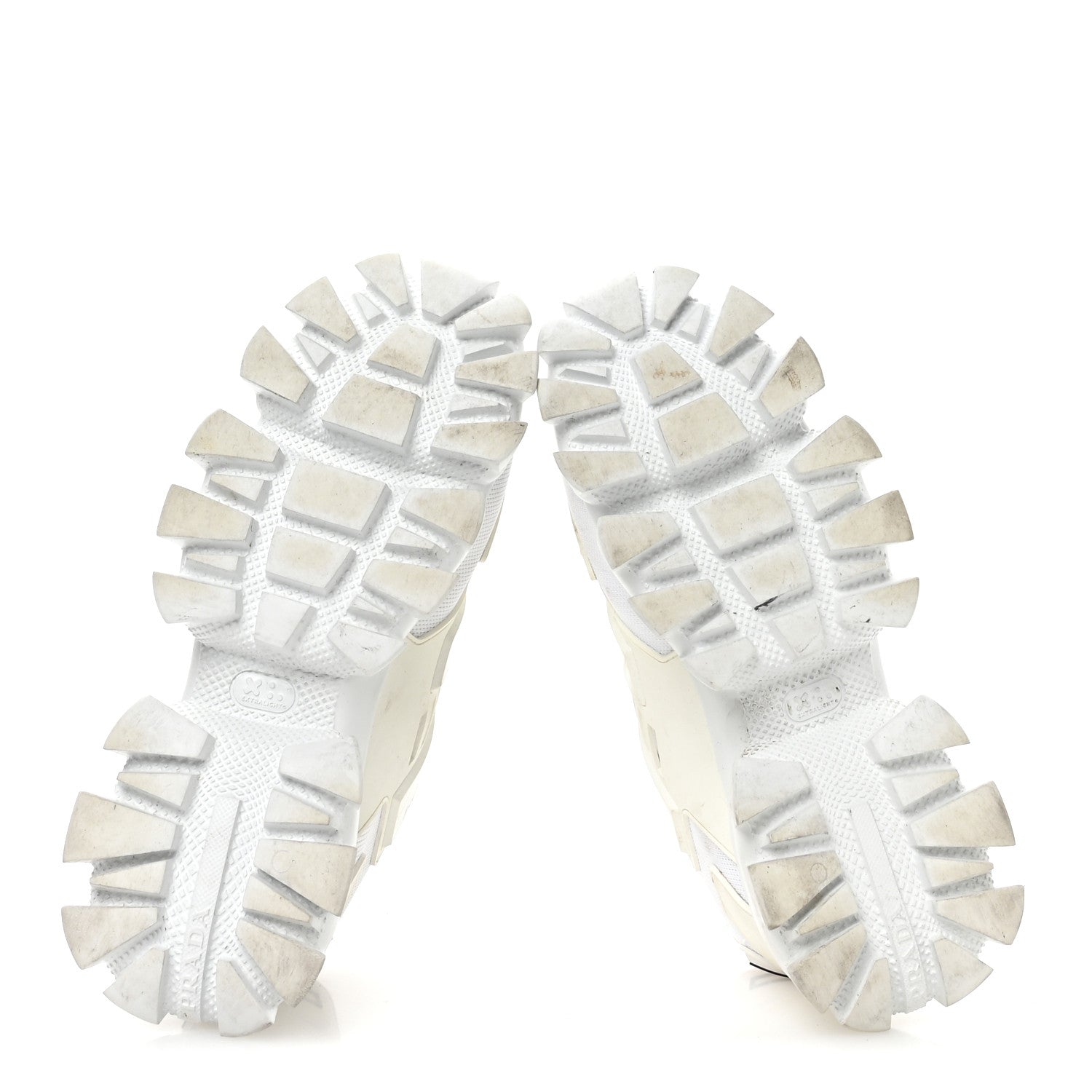 Prada Rubber Technical Knit Fabric Cloudbust Thunder Sneakers 39 White 6 of 7