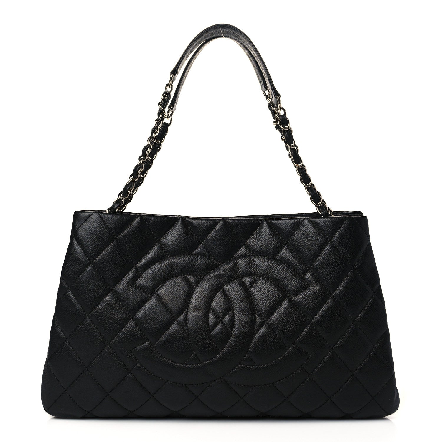Chanel Caviar Quilted Expandable Zip Shoulder Bag Black 1 of 9