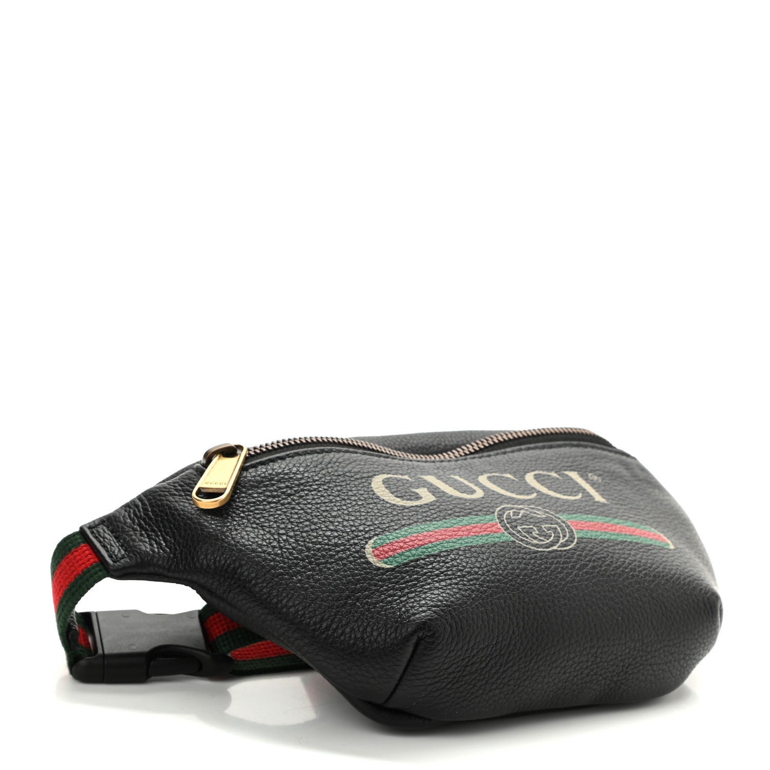 Gucci Grained Calfskin Small Logo Belt Bag Black 5 of 12