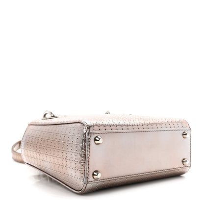 Christian Dior Metallic Patent Micro-Cannage Mini Lady Dior  Hyper Pink 4 of 9