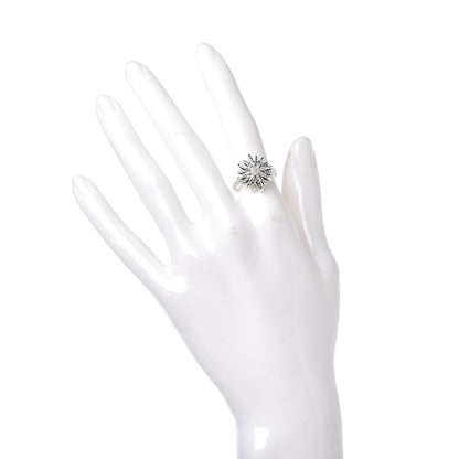 David Yurman Sterling Silver Diamond 16mm Starburst Ring 50 5.25 2 of 5