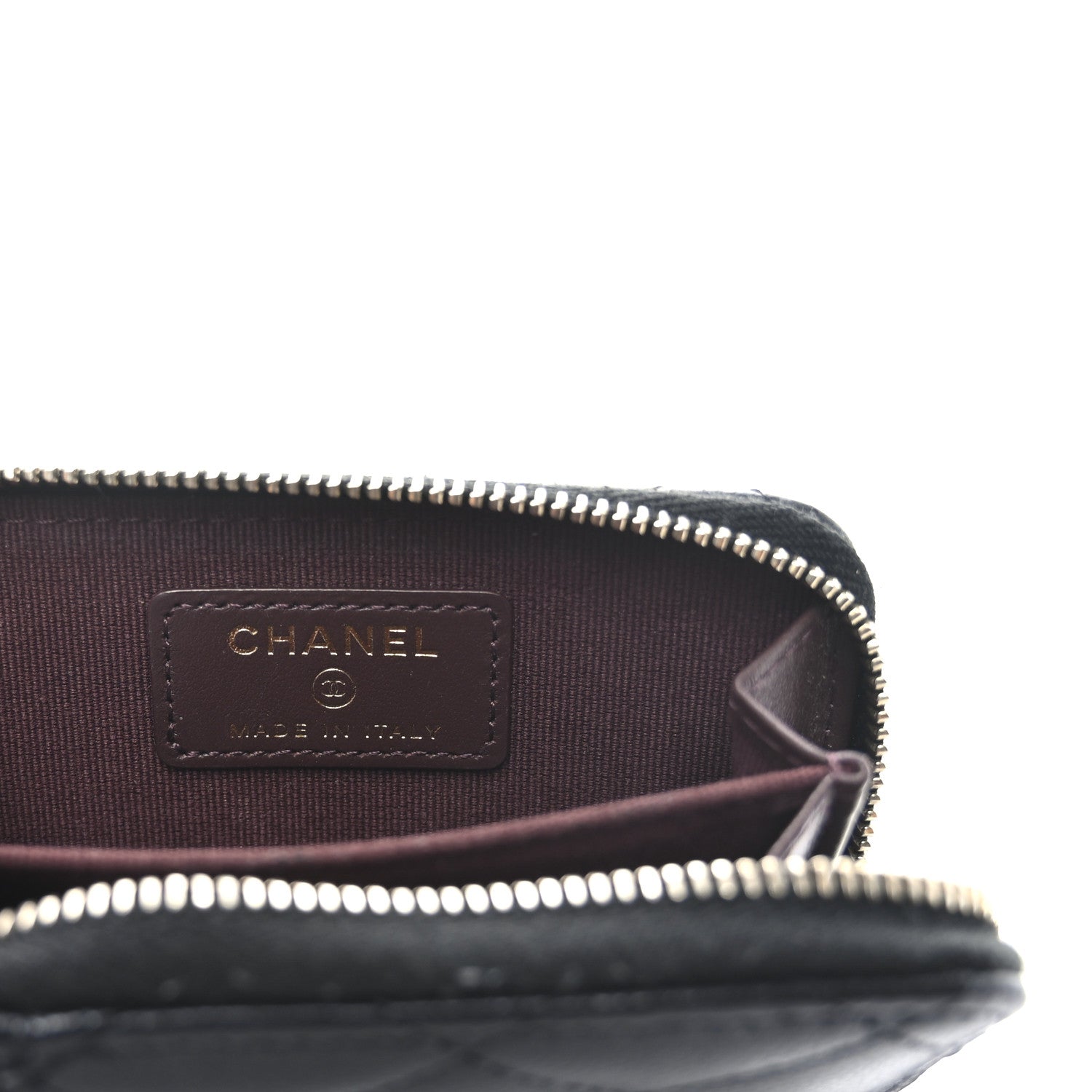 Chanel Caviar Quilted Zip Card Holder Black 6 of 7