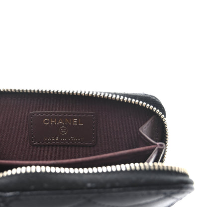 Chanel Caviar Quilted Zip Card Holder Black 6 of 7