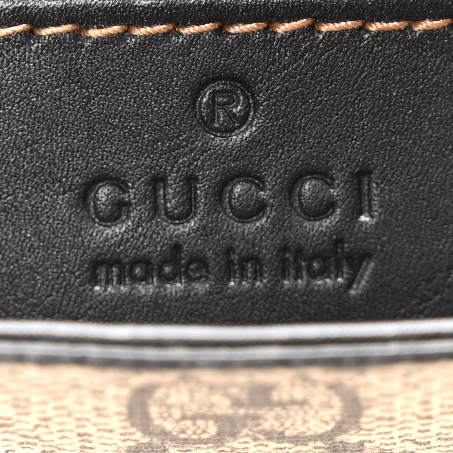 GG Supreme Monogram Web Medium Padlock Messenger Shoulder Bag Black