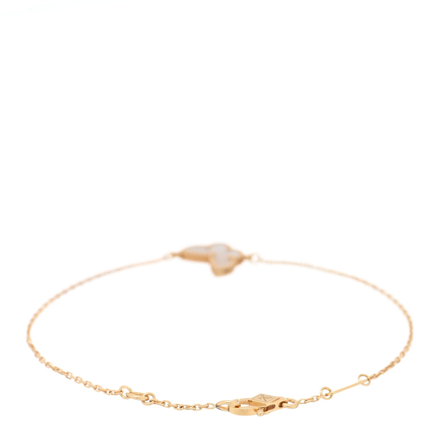18K Yellow Gold Mother of Pearl Sweet Alhambra Butterfly Bracelet