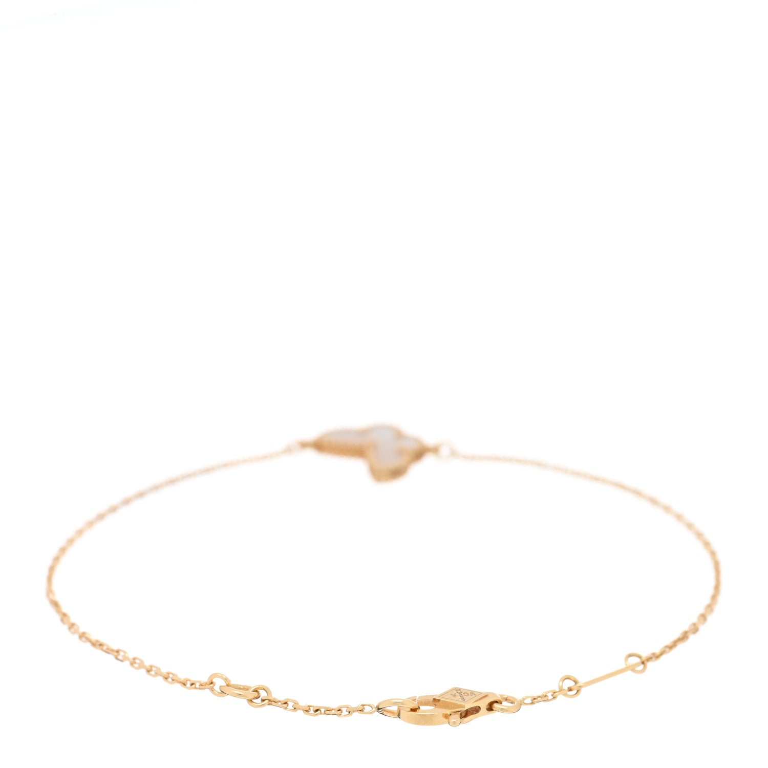 Van Cleef & Arpels 18K Yellow Gold Mother of Pearl Sweet Alhambra Butterfly Bracelet 2 of 3